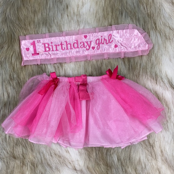 1 One Year Old Tutu, Onesie, and ‘1st Birthday Girl’ Sash - Picture 5 of 9